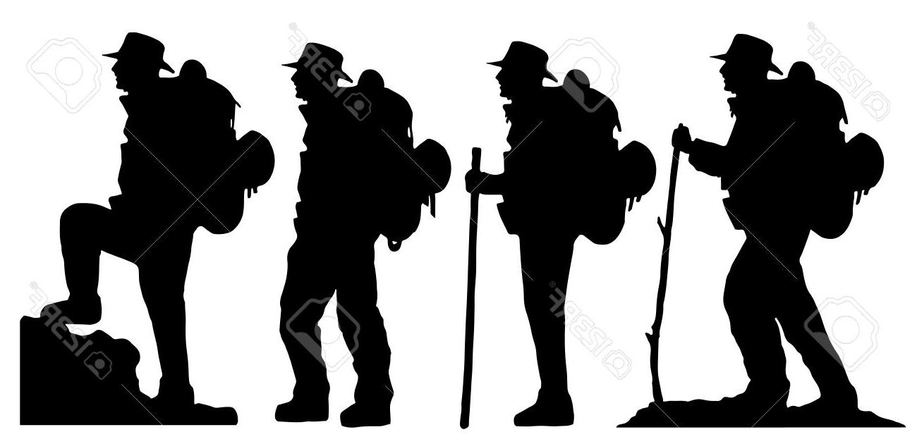 Hiker Silhouette Vector at GetDrawings | Free download