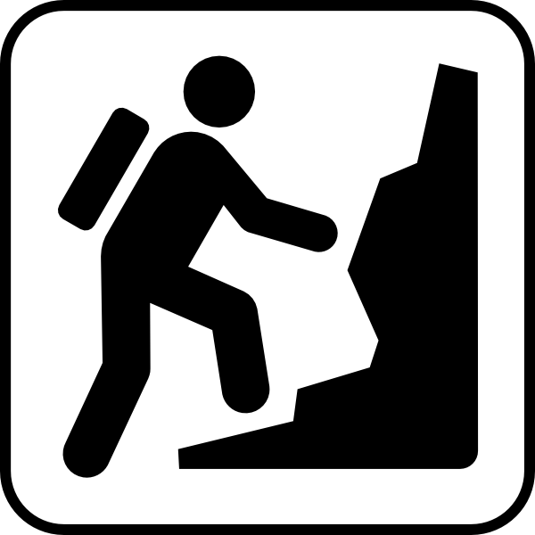 600x600 Mountain Climber Silhouette Clip Art