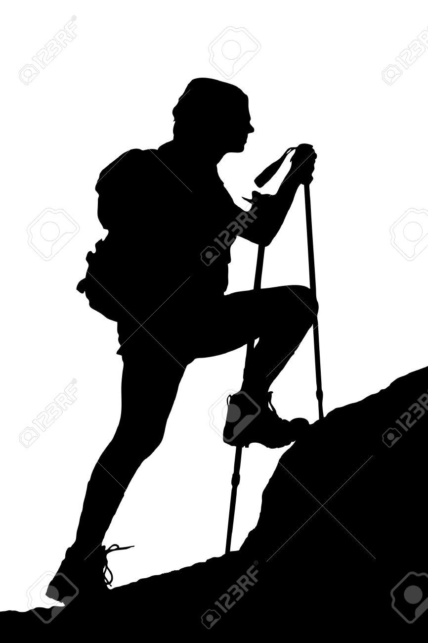 866x1300 Hiker Silhouette Clipart