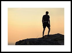 250x183 Man's Silhouette On Hill On Sunset Photograph By Evgeny Ivanov