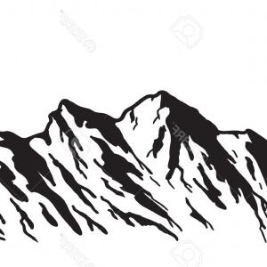 300x300 Beautiful Set Of Vector Hills And Mountain Landscape Silhouette