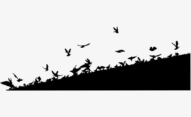 650x400 Black Hill Birds, Black, Mountains And Hills, Decorative Pattern