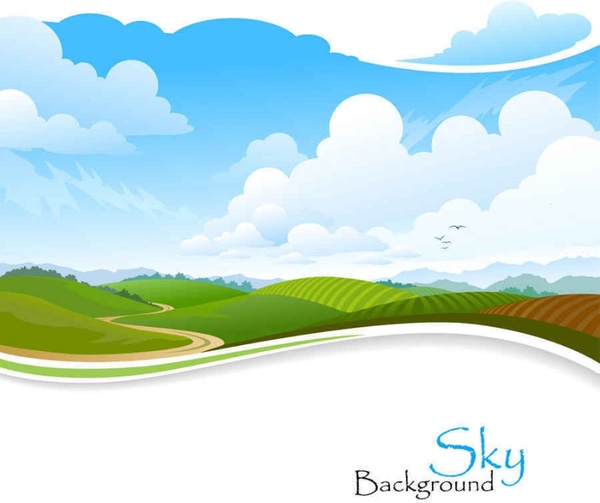 600x503 Beautiful Scenery Vector Background0004 Free Vector