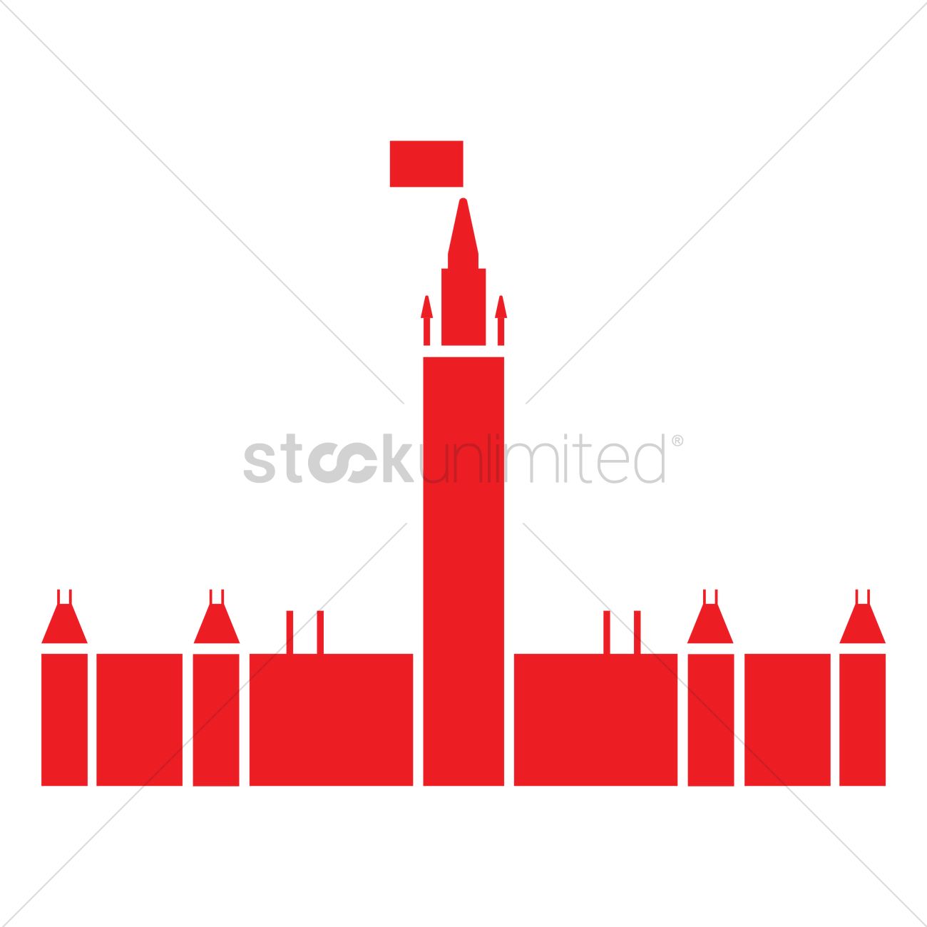 1300x1300 Canada's Parliament Hill Vector Image
