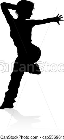 216x470 Street Dance Dancer Silhouette. A Woman Street Dance Hip Hop