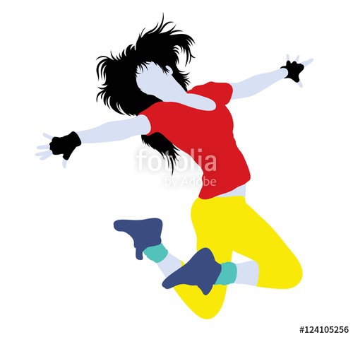 500x477 Activity And Action Hip Hop Dancer Silhouette, Art Vector Design