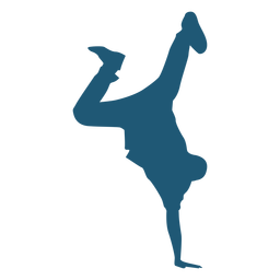 256x256 Hip Hop Dancer Man Handstand Silhouette Silhouette