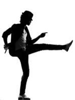 148x198 Hip Hop Dancer Silhouette