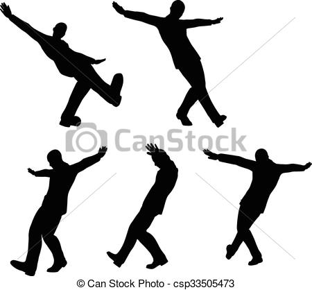 450x418 Eps 10 Vector Illustration In Silhouette Of Businessman Hip