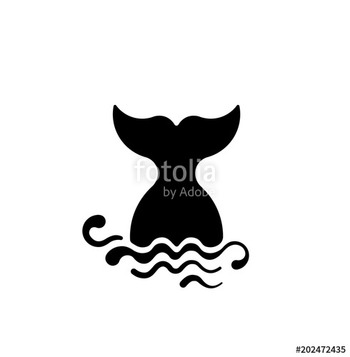 490x500 Mermaid Vector Black Silhouette Illustration Sea Tail Design