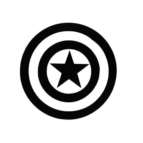 500x500 Captain American Window Sticker By Craftyitemshop On Etsy Esty