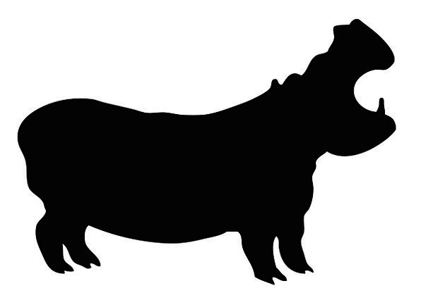 Hippo Silhouette at GetDrawings | Free download