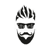 200x200 Fashion Silhouette Hipster Style, Vector Illustration Stock