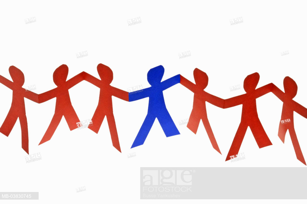 1049x698 Garland, Paper Males, Red, Blue Series, Silhouette, Paper Garland