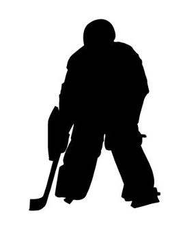 268x330 Hockey Goalie Silhouette Decal Sticker