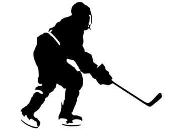 340x270 Ice Hockey Silhouette Cupcake Toppers