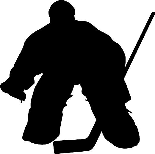 521x518 Items Similar To Hockey Goalie Silhouette Die Cut Vinyl Decal