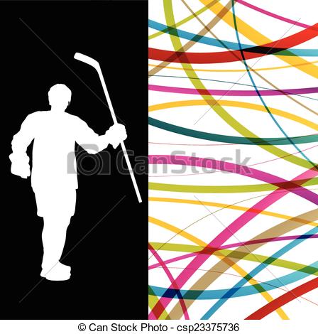 448x470 Ice Hockey Player Silhouette Sport Abstract Vector Vectors