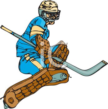 348x350 Hockey Goalie During A Play