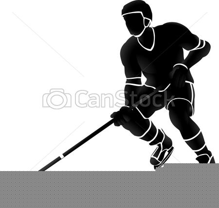 450x428 Ice Hockey Player Sports Silhouette. Sports Illustration