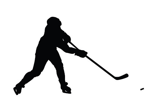 496x347 Ice Hockey Player Hockey Player Premium Clipart