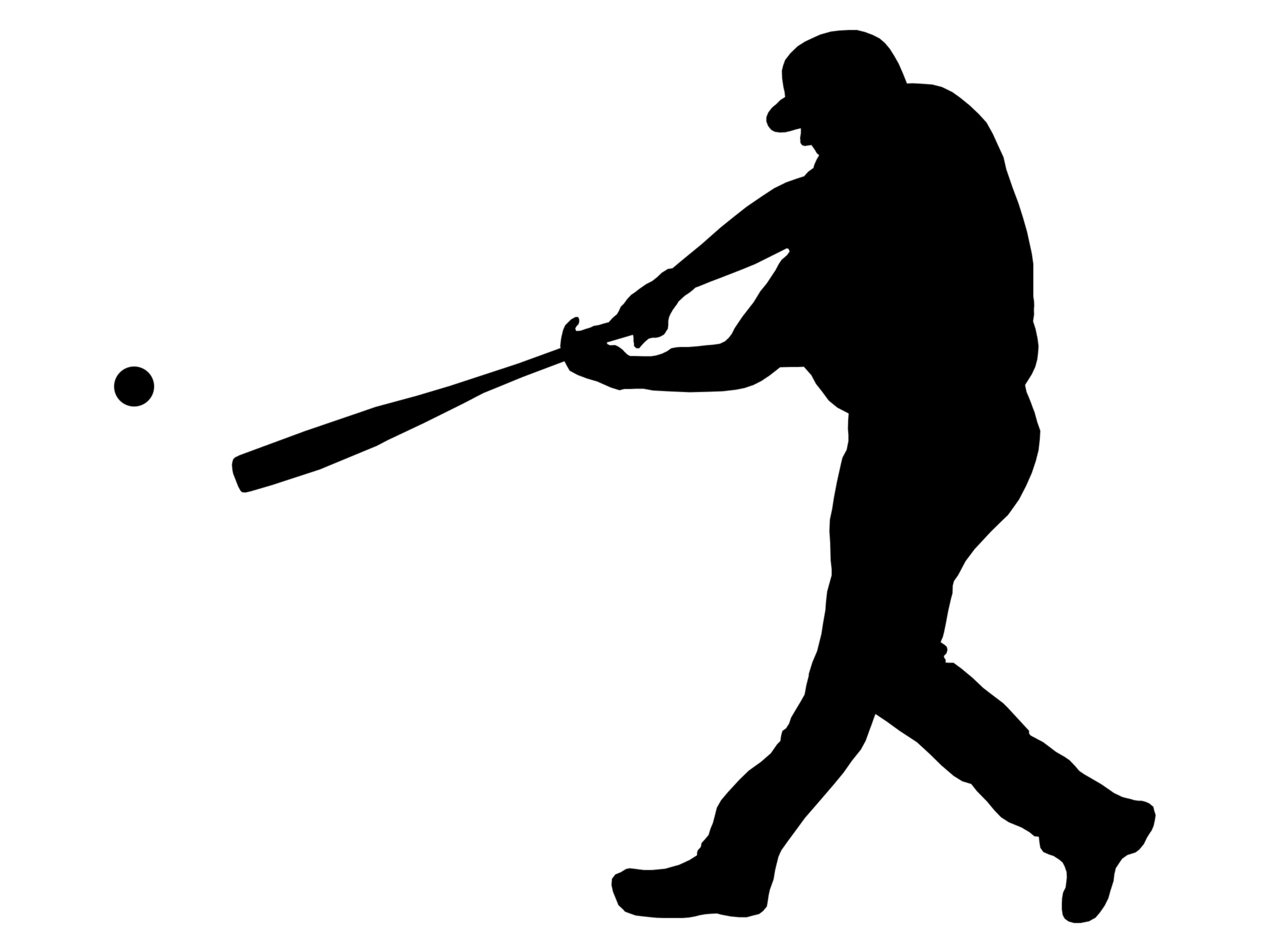 2536x1904 Pitcher Clipart Baseball Player Silhouette Pencil And In Color