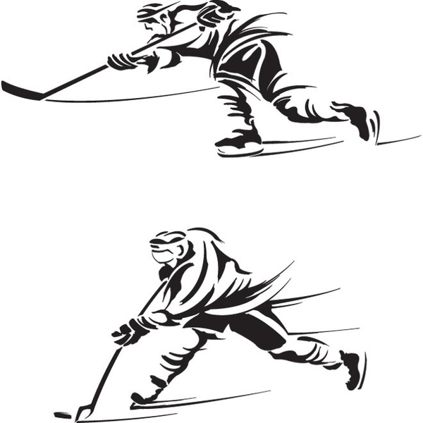 600x600 Free Hockey Player Silhouette Clipart Collection