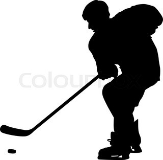 320x313 Hockey Player Silhouette Stock Vector Colourbox