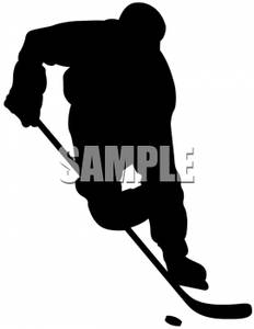 232x300 Art Image Silhouette Of A Hockey Player