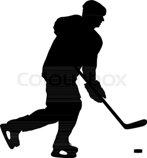 299x320 Two Hockey Sticks And Puck In The Vector Stock Vector Colourbox