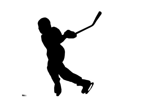 600x421 Hockey Silhouette Clipart