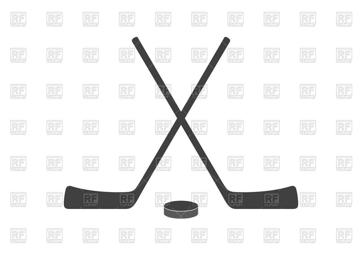 1200x848 Hockey Sticks And Puck Grey Minimal Logo Design Royalty Free
