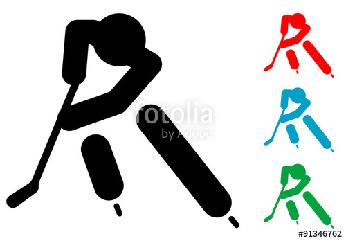 500x348 Pictograma Hockey Hielo Varios Colores Stock Image And Royalty