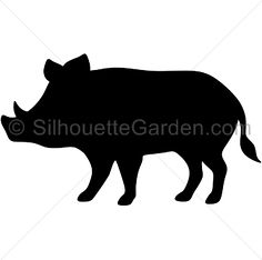 236x234 Wild Boar Silhouette In Black Cakes