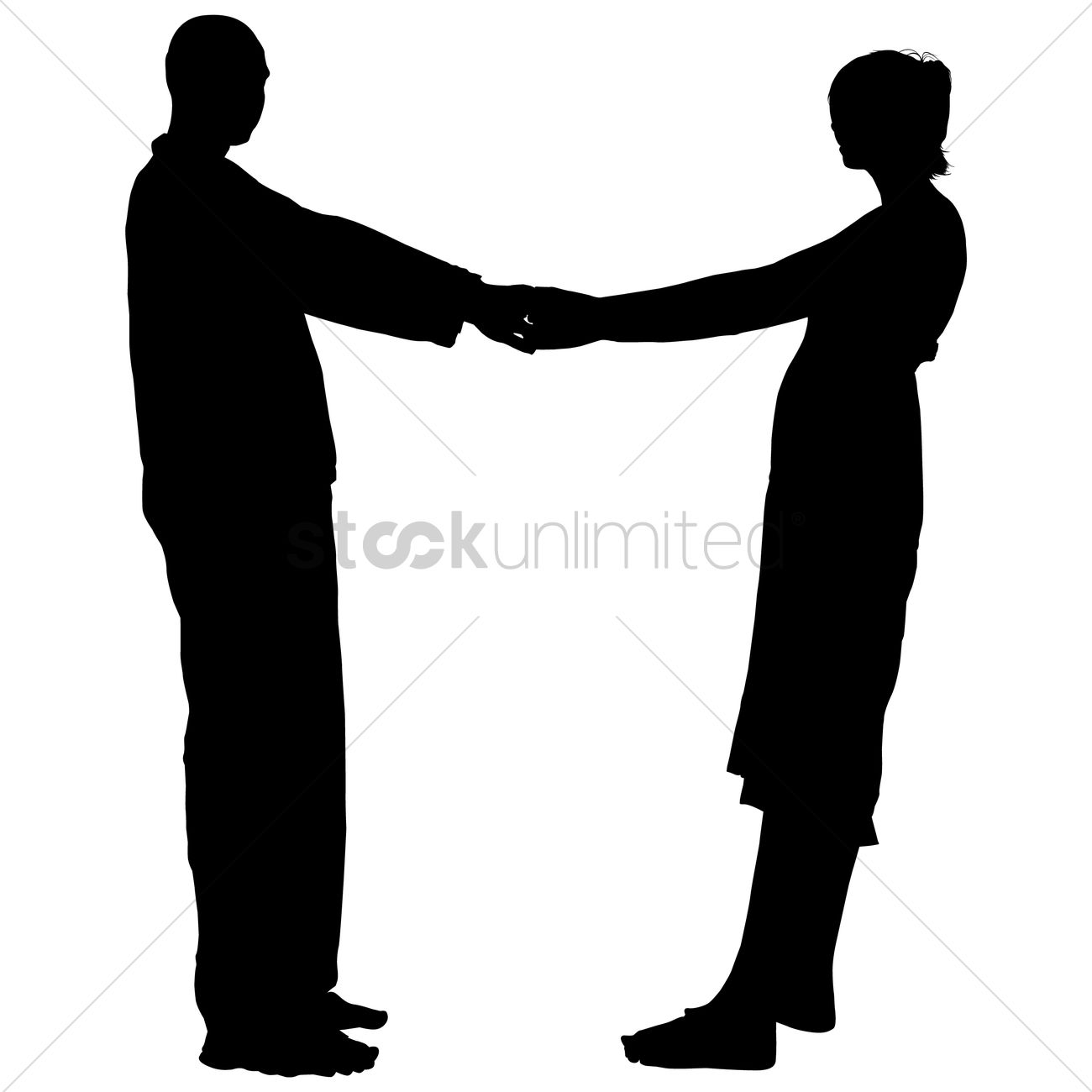 1300x1300 Silhouette Of A Couple Holding Hands Vector Image