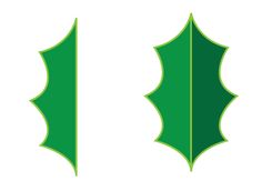 236x172 Holly Leaves Template Natale