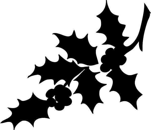 600x515 Black And White Silhouette Christmas