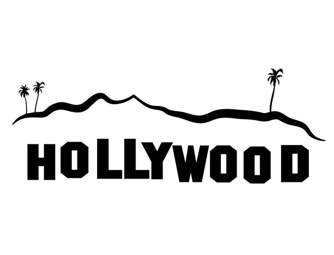 Hollywood Sign Silhouette at GetDrawings | Free download