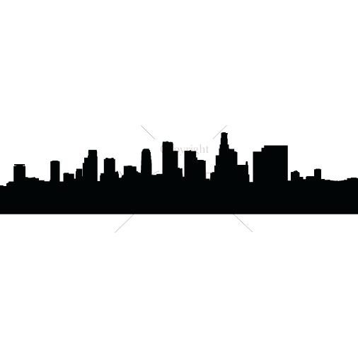 506x506 Los Angeles Skyline Silhouette As Well As Skyline B Vector Los