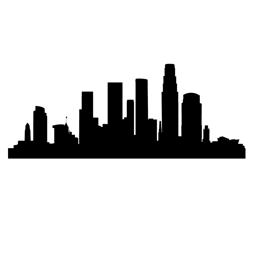 850x850 Modern Los Angeles City Skyline Design Save The Date