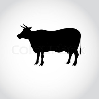 320x320 Cow Silhouette Stock Vector Colourbox