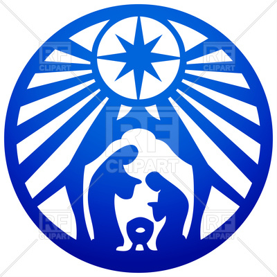 400x400 Holy Family Christian Silhouette Icon Royalty Free Vector Clip Art