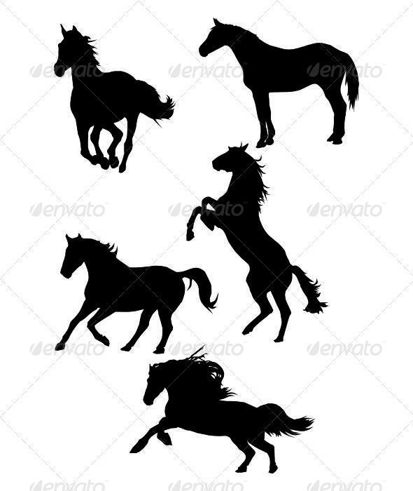 590x700 Horse Silhouette Animals Characters Is Creative Inspiration