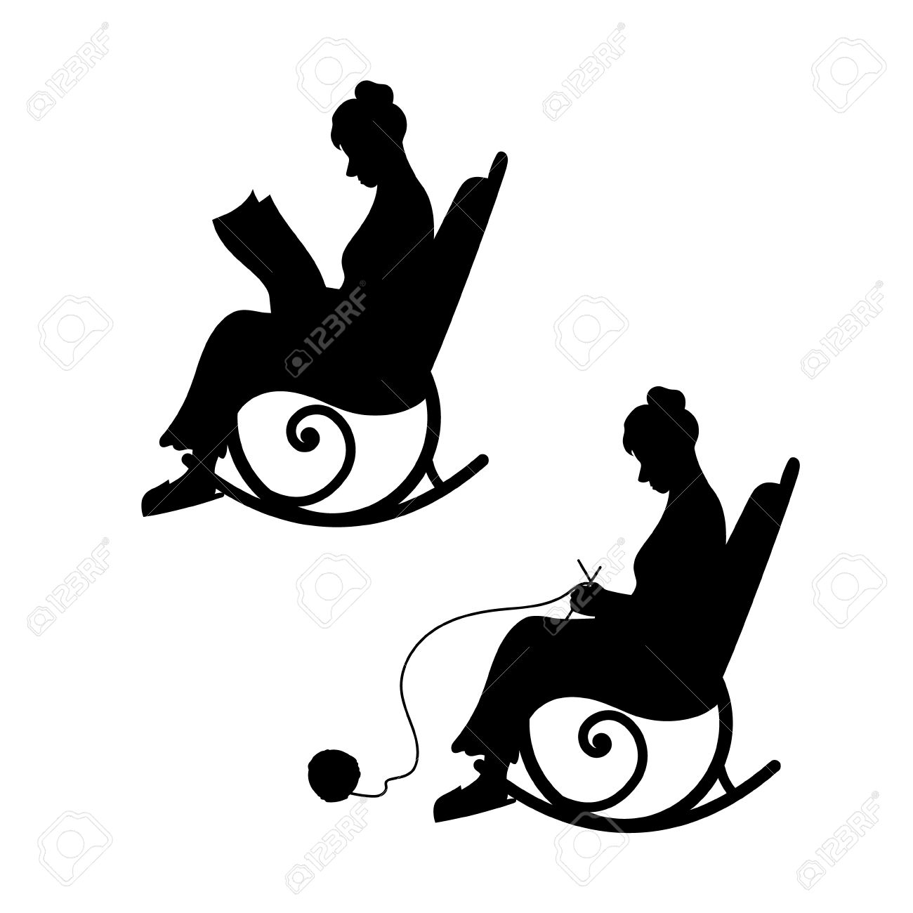 1300x1300 Grandma With Pot Silhouette Clipart