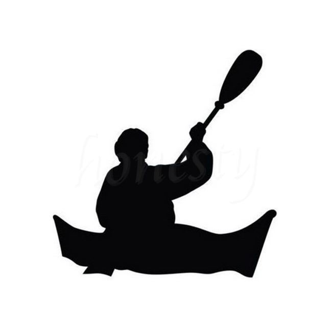 640x640 Funny Kayaking Silhouette Cartoon Car Decals I Love The Outdoors