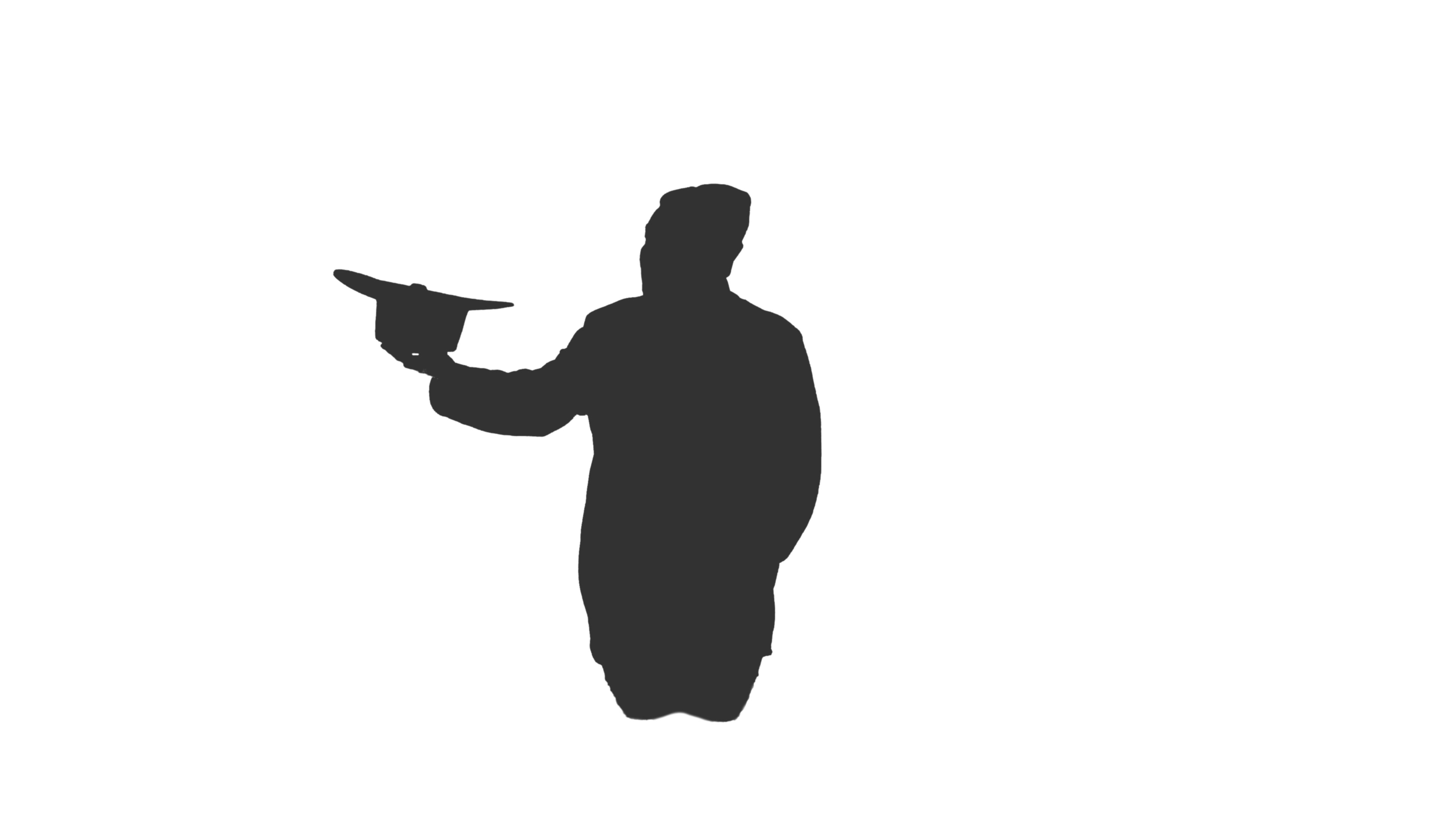 3840x2160 Video Silhouette Of A Homeless Man Sits In The Street And Begging