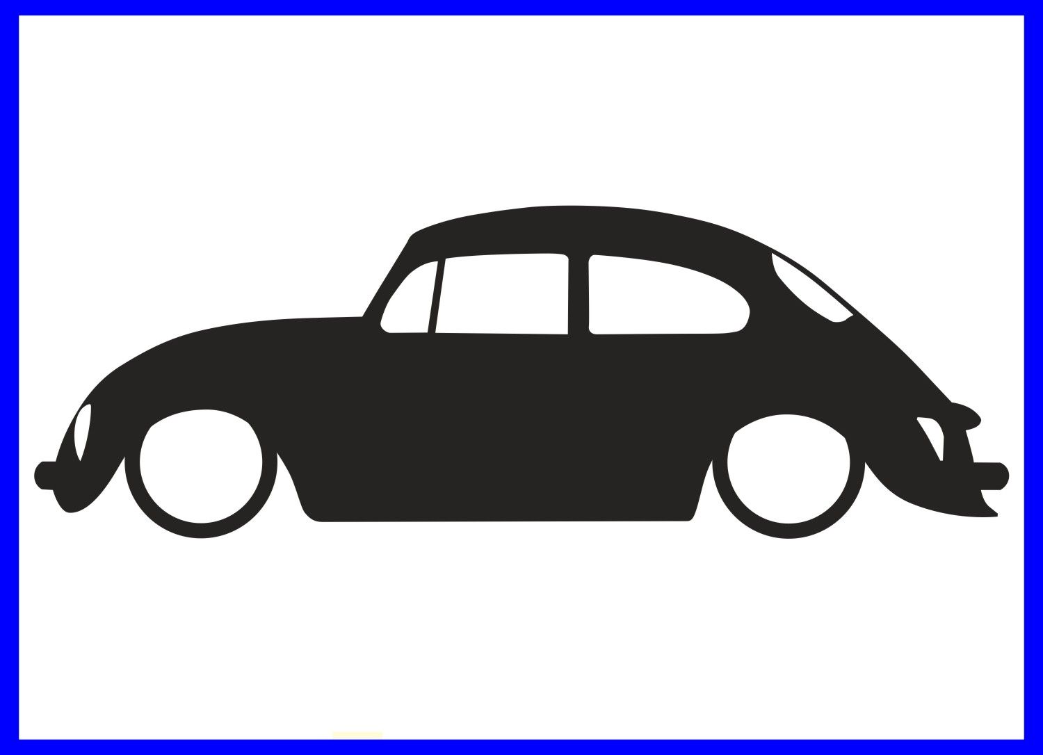 1500x1086 Vw Bug Silhouette Details About 1x Low Volkswagen Classic Beetle