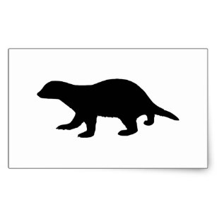 307x307 Honey Badger Silhouette Craft Supplies Zazzle.co.uk