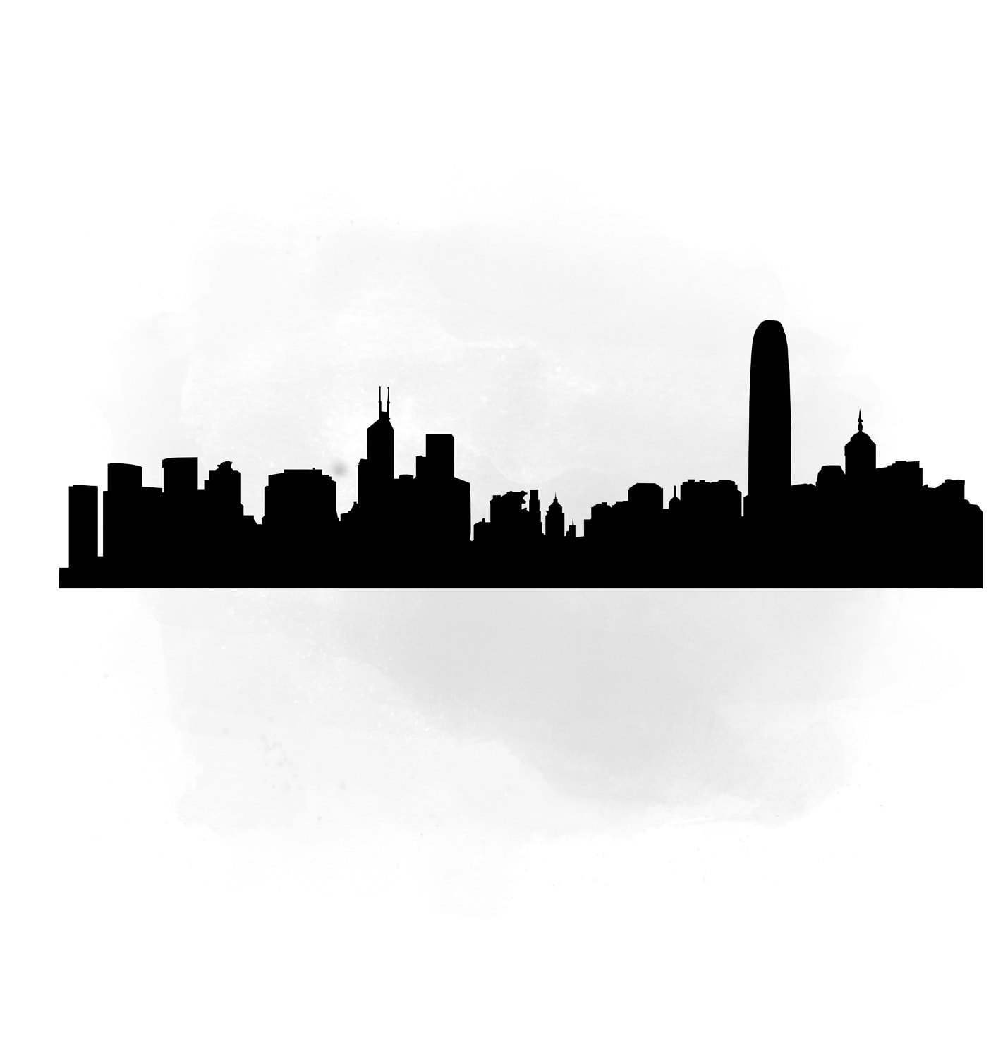 1405x1500 City Skyline Hong Kong Svg Clipart International City Digital