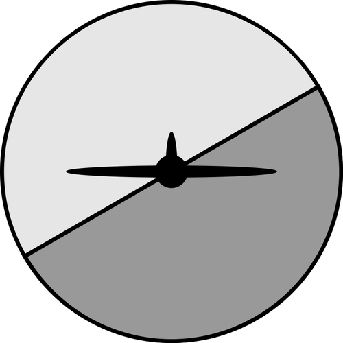 500x500 Artificial Horizon And Airplane Silhouette Public Domain Vectors